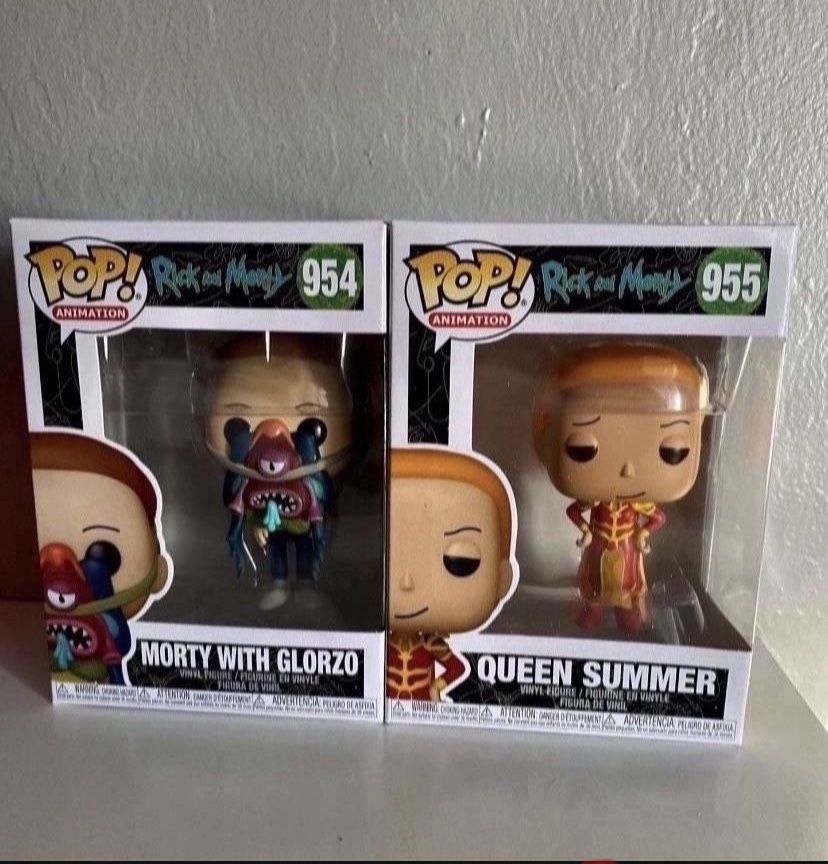 Rick And Morty Funko Pop (Morty With Glorzo, Queen Summer) 