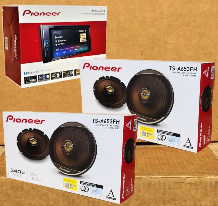 🚨 BLACK FRIDAY 🚨 Pioneer Double Din Car Stereo Bluetooth Usb CD Am Fm 2-Sets 6 1/2" 2-Way Coaxial Speaker System 🚨 No Credit Needed 🚨
