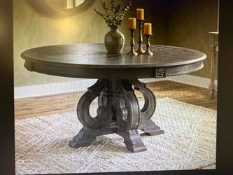 Marblewood 60” round dining table