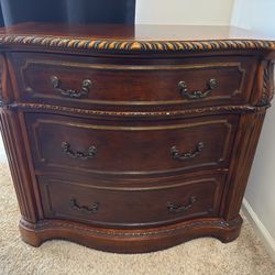 Steve Silver Monte Carlo 3-Drawer Nightstand Cocoa Finish Antiqued Brass Hardware