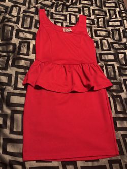 Mini red dress
