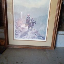 Artist Signed Western Art By O. Wieghorst