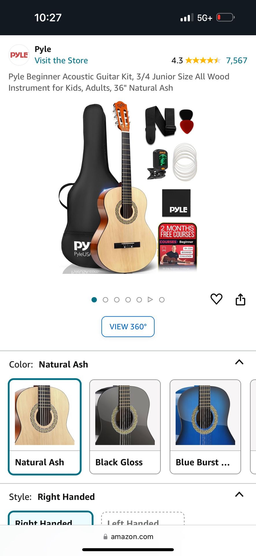 PYLE Classic Guitar Model PGACLS82 Kit