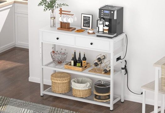 Side Console Table With Drawers