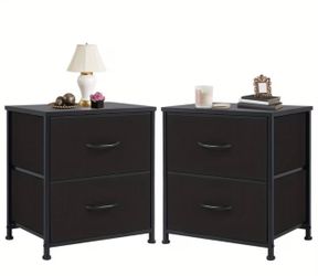 Drawers black nightstands or TV-side storage units.