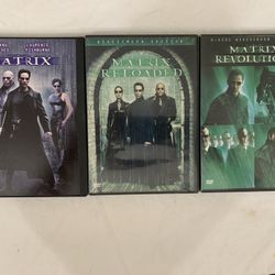 All 3 Matrix Movies- 5 DVDs Total