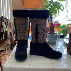 Original new boots brand COACH measure 7 1/2