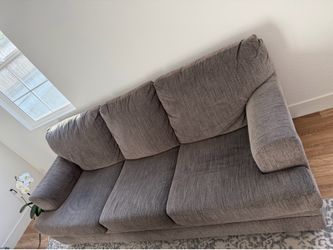 Charcoal Grey Fabric 3-Seat Sofa