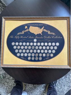 Complete 50 State Quarter - Framed Philadelphia Mint Collection