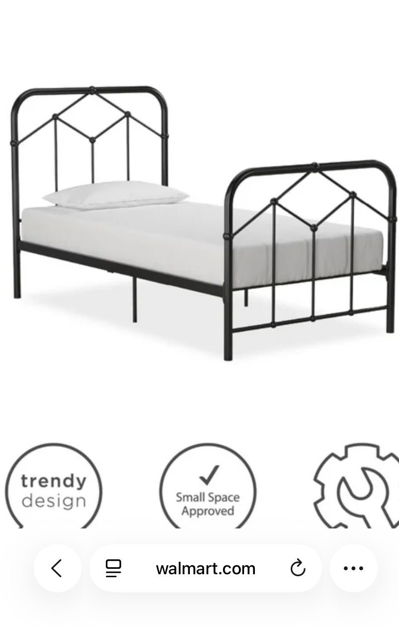 Novogratz Francis Farmhouse Twin Metal Bed