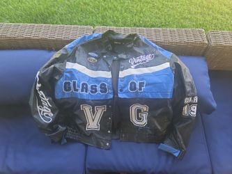 Aelfric Eden VG Class of 87 Detachable Leather Racing Jacket Blue Unisex Size M