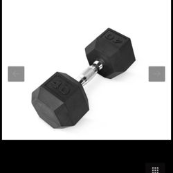 40 lbs CAP Barbell Coated Hex Dumbbell Set of 2 Weight set .. 