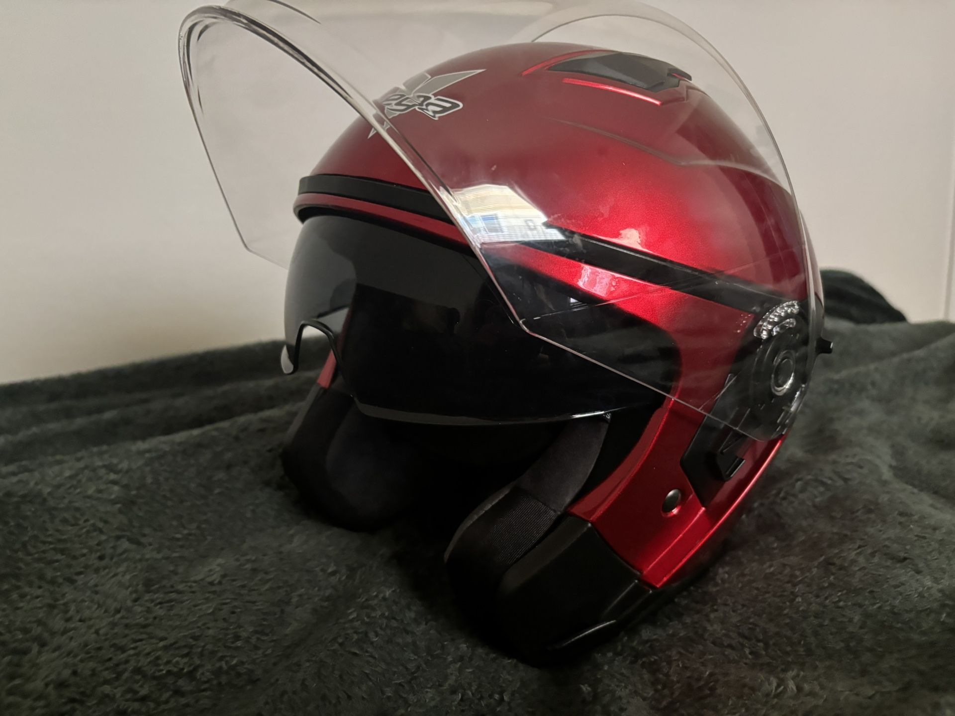 Vega Open Face Motorcycle Helmet w/ Sunshield 
