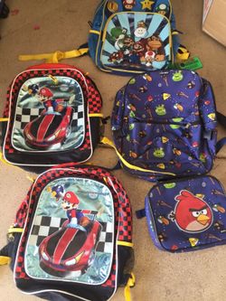 Backpacks Mario angry birds