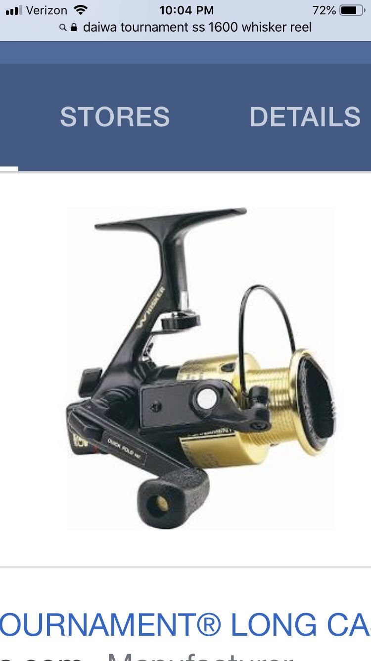Wanted -Daiwa whisker tournament ss1600 /2600 reel