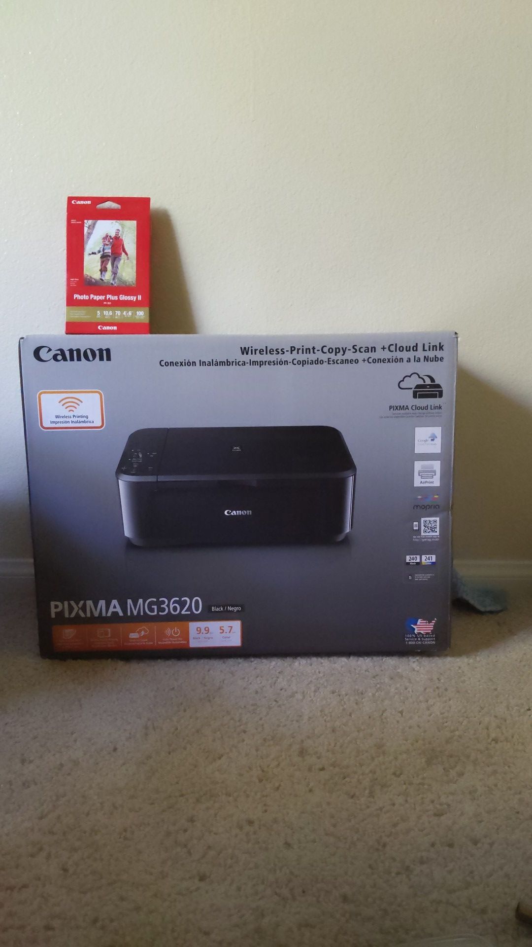 New Canon Wireless Print-Copy-Scan + Cloud Link Printer With ink