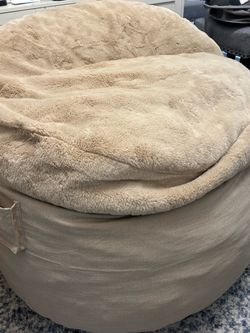 Bean bag bed faux fur
