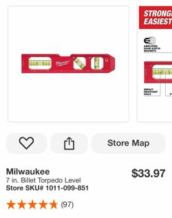 Milwaukee 7 in. Billet Torpedo Level