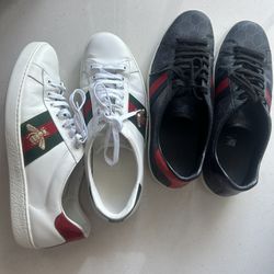 2 Pairs Shoes Gucci Size 12 1/2