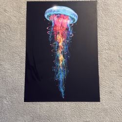 Metal Jellyfish Wall Art