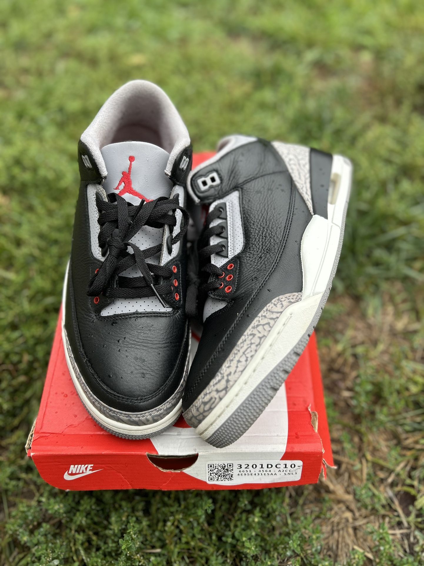 Jordan Retro 3 Black Cement Reimagined Size 11