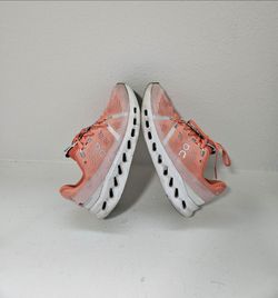 On Cloudsurfer Running Shoes Coral Orange Flame White Women's 9