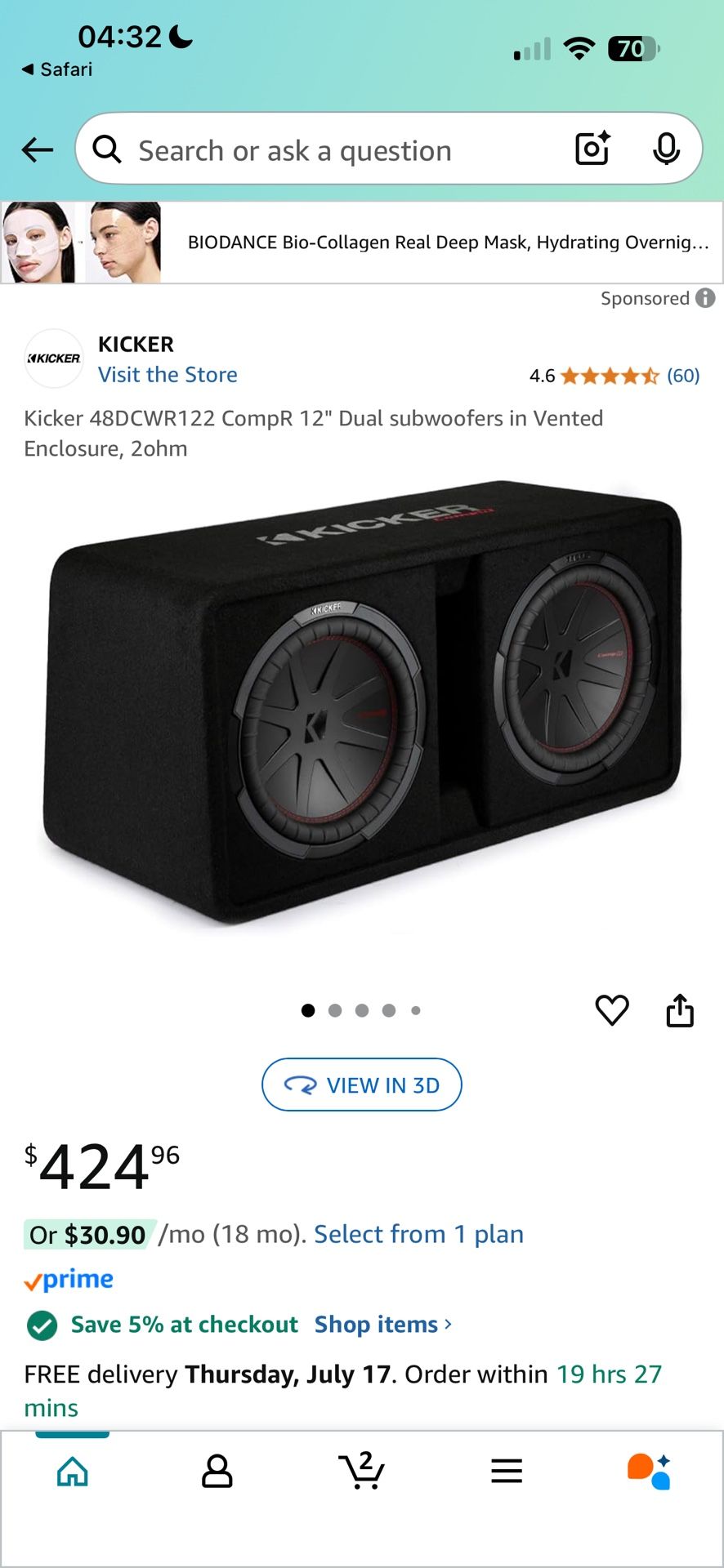 Kickers And Amp $500 Obo 