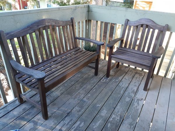 Smith & Hawken solid wood teak outdoor set for Sale in Bellevue, WA