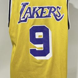 Vintage New LA Lakers Nick Van Exel #9 Champion Jersey Made in USA Size 48