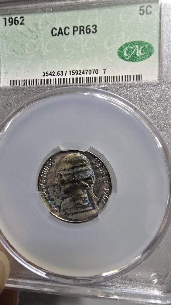 1962 Jefferrson Nickel Pr 63