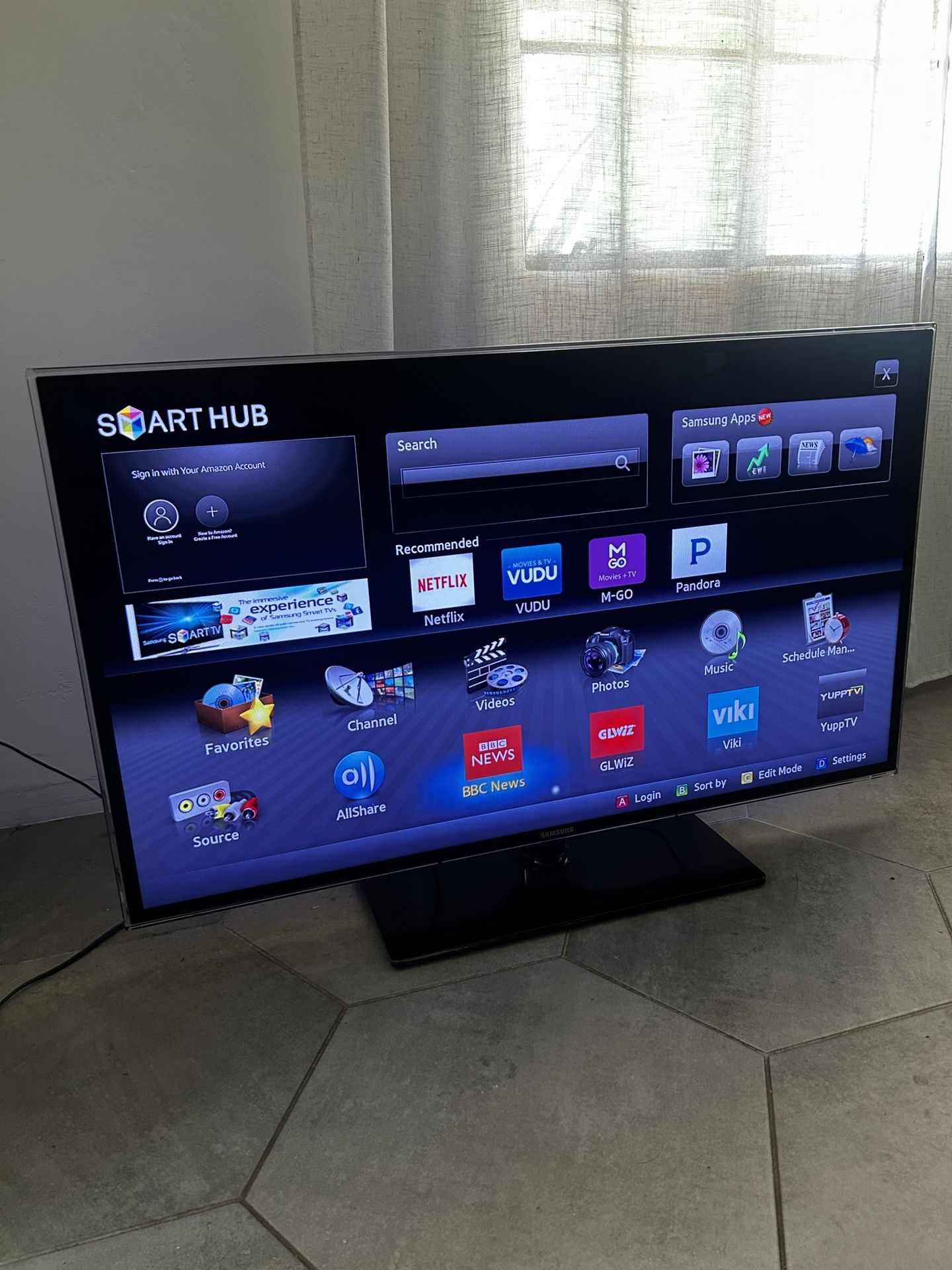46 Inch Samsung LED TV with 3D Technology Comes With Amazon Firestick 3D Glasses And Led Back Lights