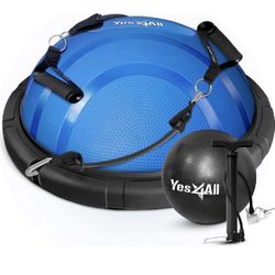 Like BOSU Half Balance Stability Ball w/ hooks & Resistance Bands & Pilates Ball COMBO  