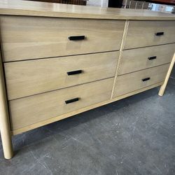 Natural 6 Drawer Dresser 
