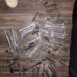Bunch Of Wrenches And  Sockets And Etc.   All Different Brands (Pittsburgh, Craftsman , Snap On, Husky, Yamaha, Dural TV LLC