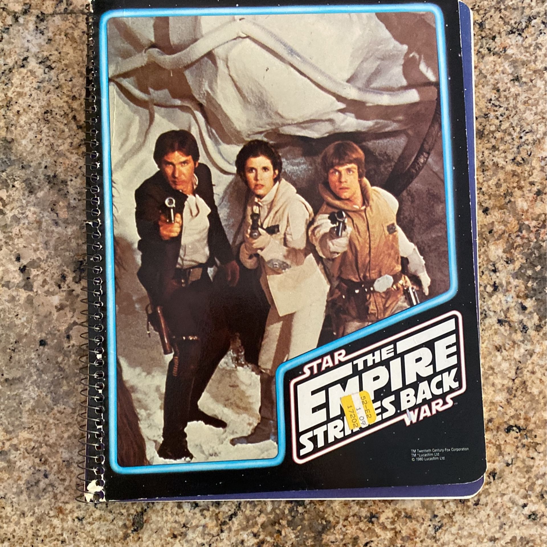 Vintage Empire Strikes Back Spiral Notebook Paper