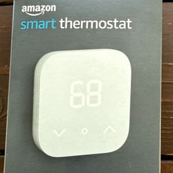 NEVER USED! Amazon Smart Thermostat – ENERGY STAR certified, DIY install, Works with Alexa – C-wire required 