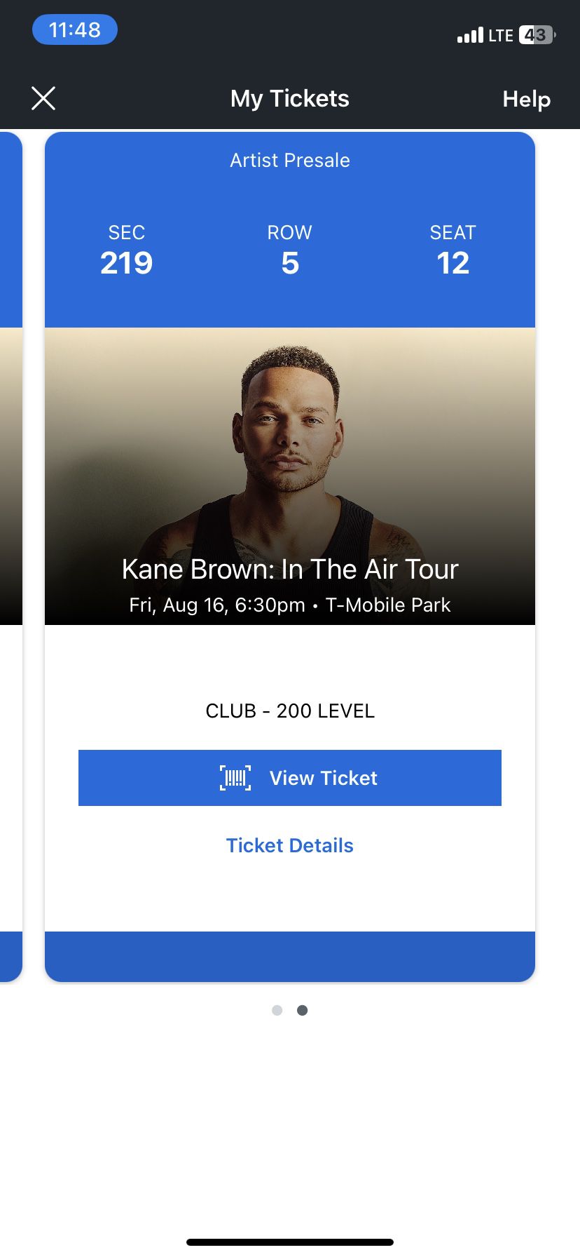 Kane Brown Tickets For Seattle 