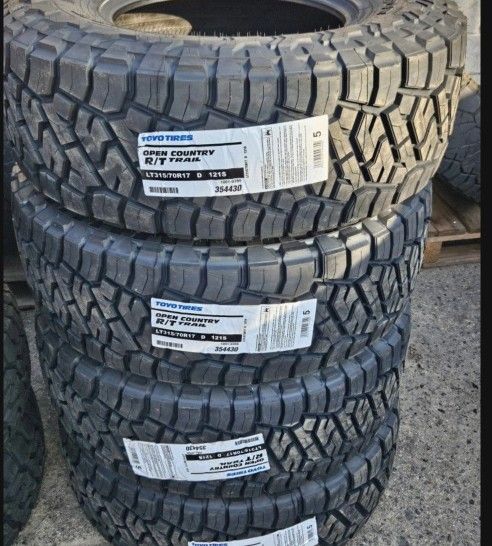 4 New LT 315-70-17 Toyo Open Country RT Trail Terrain Tires 35 12.50 R17 Inch Tire Load D 8 Ply FREE Same Day Delivery Most Inland Empire Locations