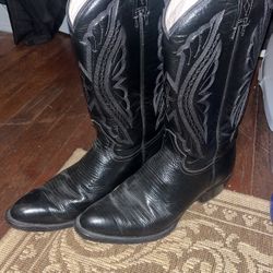 Men’s Black Leather Boots Size 12