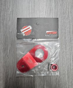 BRAND NEW PASSWORD JDM EK DC S2K RED CNC BILLET ALUMINUM RADIATOR STAY MOUNT BRACKET+WASHER KIT