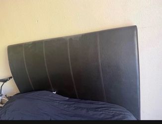Free queen leather bed frame
