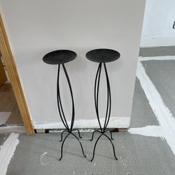 Two 28 Inch Candle Holders.