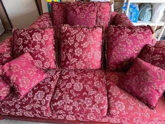 Red Flowers Luxury Sofas