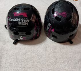 2 Vintage Bell Monster High Bike/Skateboarding/Roller Skating Helmets