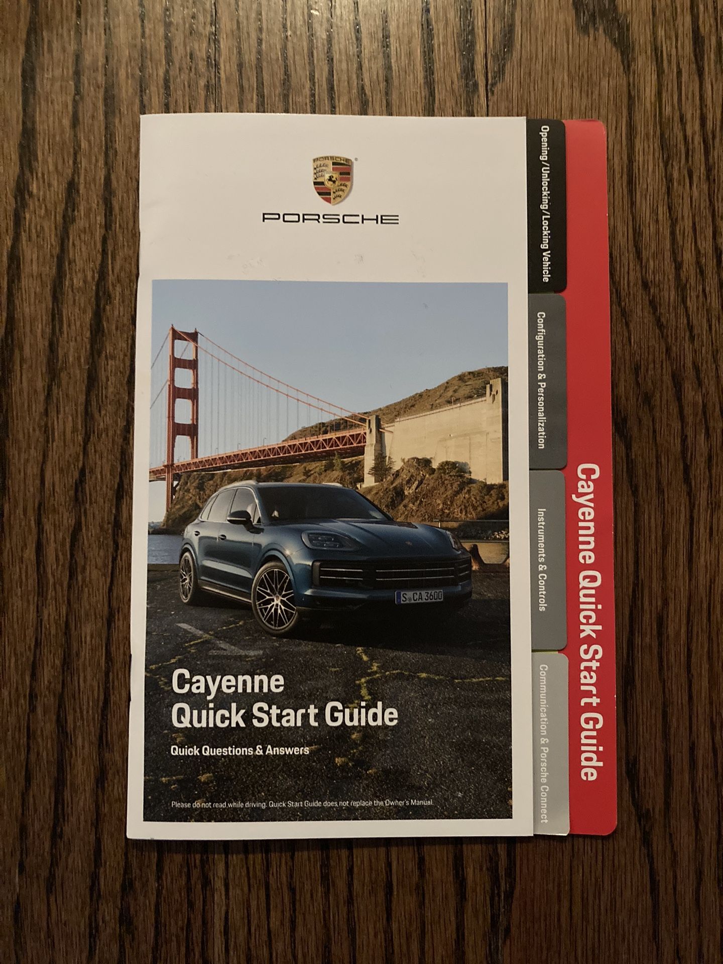 **BRAND NEW OEM Porsche Cayenne Quick Start Guide FOR SALE!