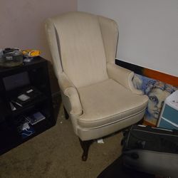 Beige Creme Super Oversized Stuffed Chair