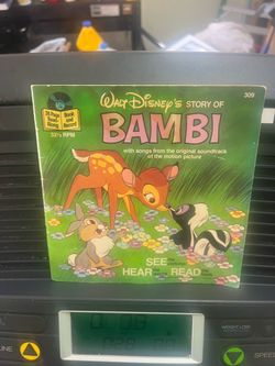 Disney Bambi book with vinyl