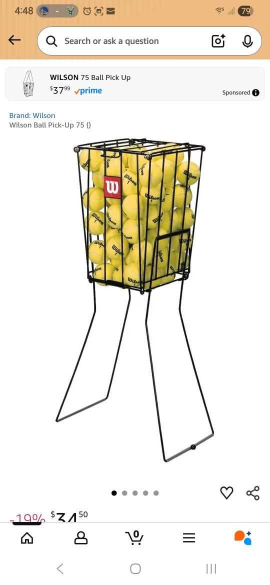 Wilson 75 Ball Pickup (Tennis Balls)