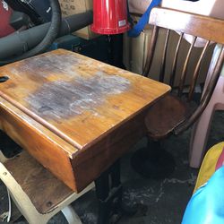 Antique desk and chair
