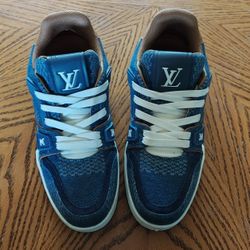 LV Trainer Sneakers Blue Demin
